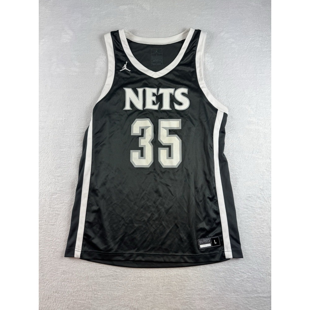 Jordan Brooklyn Nets Kevin Durant Swingman Jersey #35 NBA Size L Rare